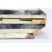 Antique Trinket Box Handicraft Handmade Natural Camel Bone on Wood Home Decor C